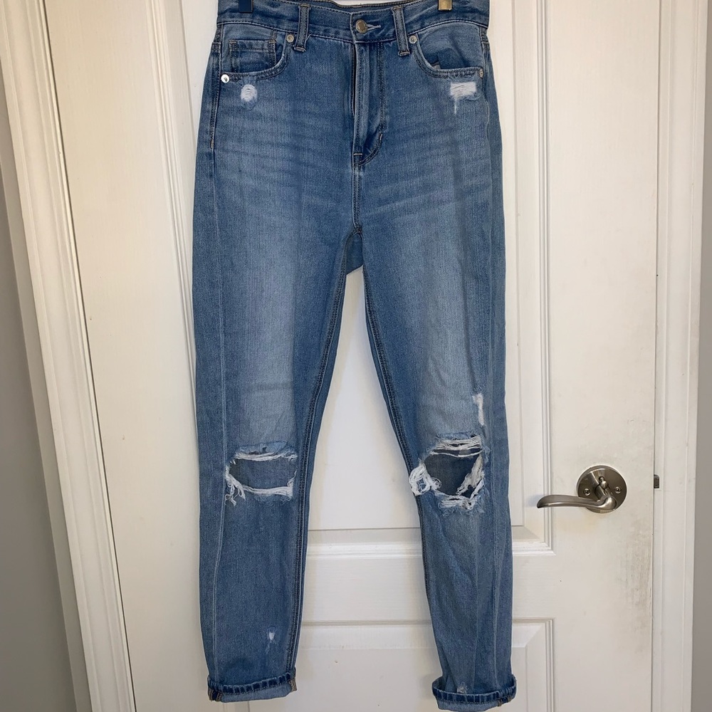 American Eagle Ripped Mom Jeans